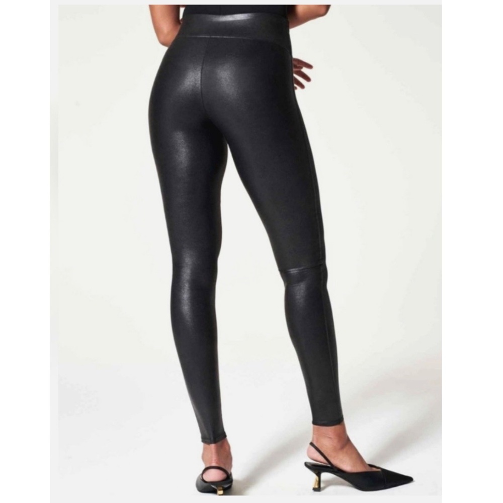 Spanx Black Faux Leather Leggings